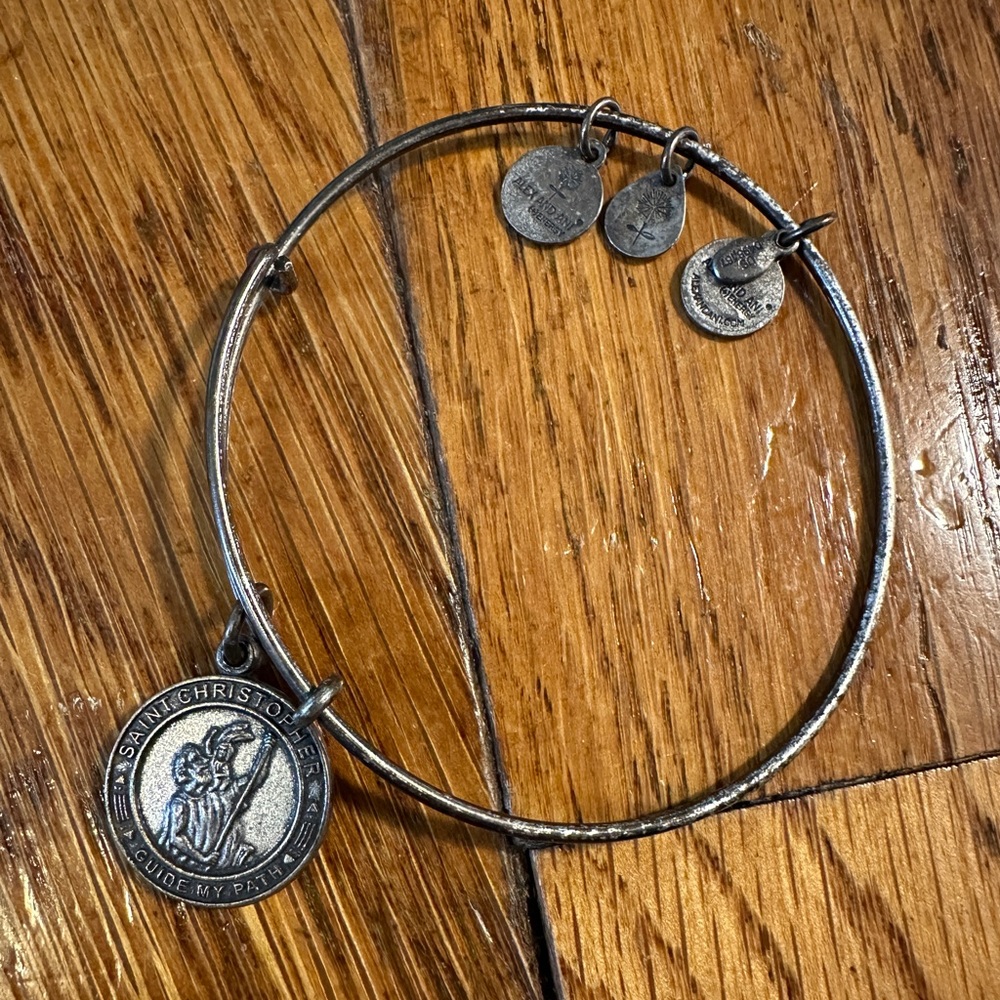 Alex + Ani Silver St Christopher Bracelet